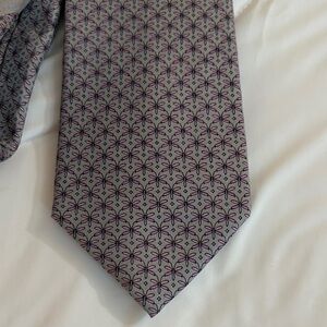 Pierre Cardin Gray and Pink Patterned Tie